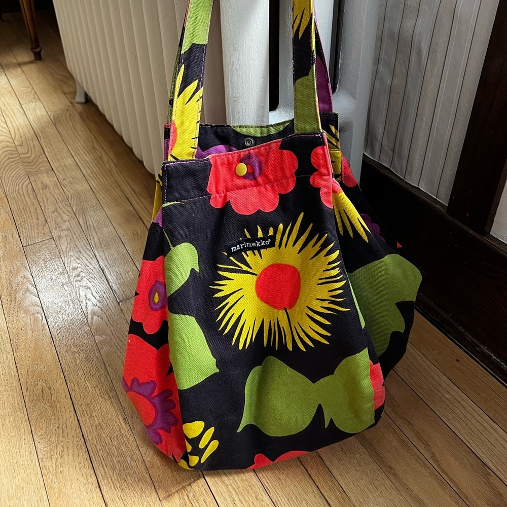 Marimekko Kukkatori print boho-style bag